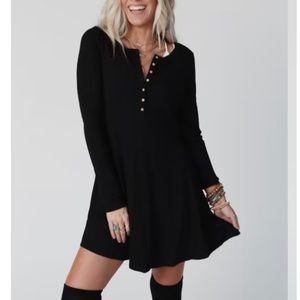JAKE LONG SLEEVE HENLEY DRESS from Three Bird Nest